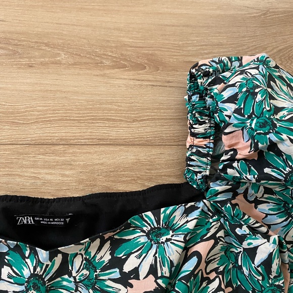 ZARA PRINTED POPLIN MIDI DRESS XL - Picture 9 of 15